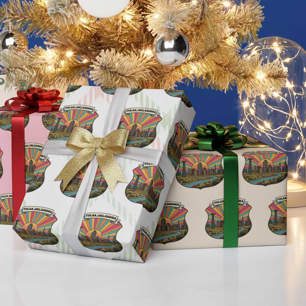 Route Highway 66 Tulsa Oklahoma Wrapping Paper Roll Mother Road Travel Gift