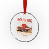 Route Highway 66 Turns 100 I Turn 40 Crystal Glass Ornament Vintage 1986 Road Sign 40th Birthday Muscle Car Lover Gift