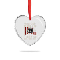 Route Highway 66 Turns 100 I Turn 40 Heart Crystal Glass Ornament Vintage 1986 Born American Road Sign 40th Birthday Gift