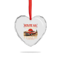 Route Highway 66 Turns 100 I Turn 45 Heart Crystal Glass Ornament Vintage 1981 Road Sign 45th Birthday Muscle Car Lover Gift