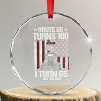 Route Highway 66 Turns 100 I Turn 65 Crystal Glass Ornament Vintage 1961 America Road Sign America Antique Car Lover 65th Birthday Gift