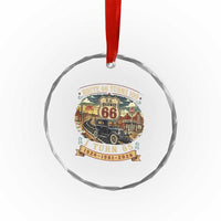Route Highway 66 Turns 100 I Turn 65 Crystal Glass Ornament Vintage 1961 Road Sign Antique Car Lover 65th Birthday Gift