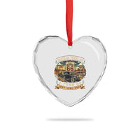 Route Highway 66 Turns 100 I Turn 65 Heart Crystal Glass Ornament Vintage 1961 Road Sign Antique Car Lover 65th Birthday Gift