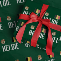 Royal Coat of Arms Belgie Crest Graphic Wrapping Paper Roll Traditional Belgium Belgian Flag and Lion Heritage Pride Gift