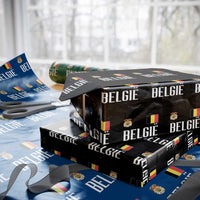 Royal Coat of Arms Belgie Crest Graphic Wrapping Paper Roll Traditional Belgium Belgian Flag and Lion Heritage Pride Gift