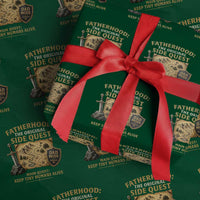 RPG Dad Wrapping Paper Roll Fatherhood The Original Side Quest Dad Mode D20 Tabletop Games