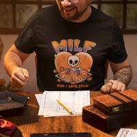 Fall Vibes T Shirt MILF Man I Love Fall Funny Spooky Skeleton Pumpkin Halloween - Wonder Print Shop
