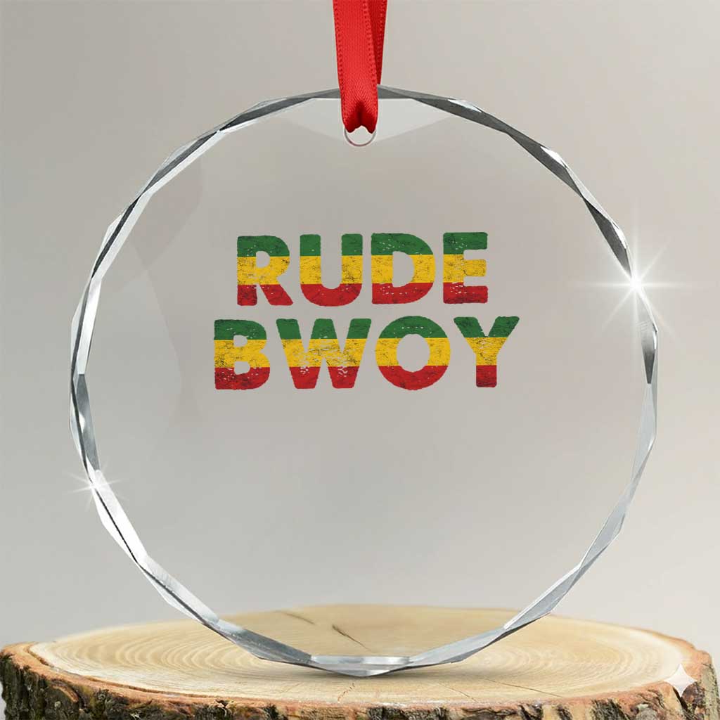Rude Boy Crystal Glass Ornament Jamaican Rasta Reggae Roots Gifts Jamaica - Wonder Print Shop