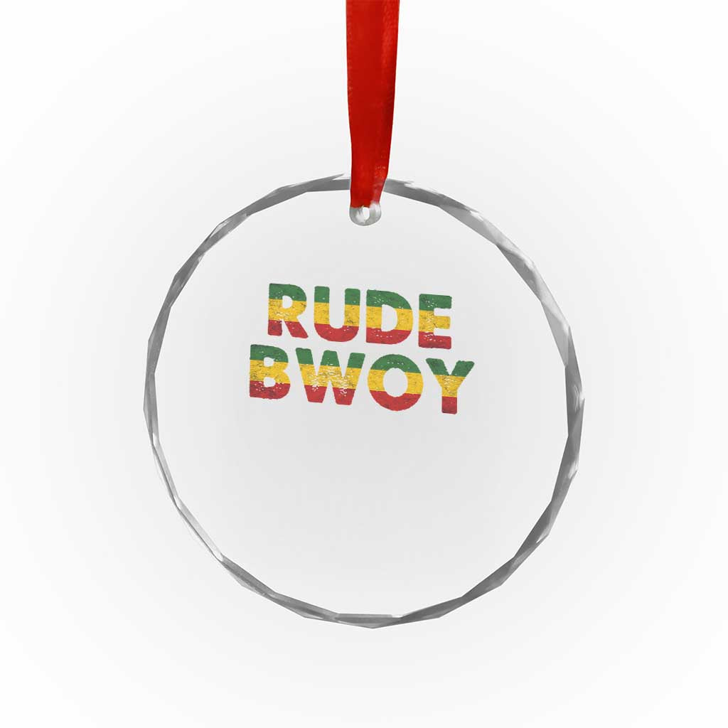 Rude Boy Crystal Glass Ornament Jamaican Rasta Reggae Roots Gifts Jamaica - Wonder Print Shop