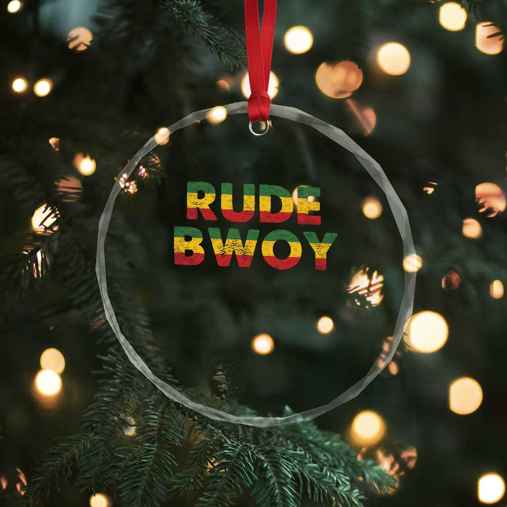 Rude Boy Crystal Glass Ornament Jamaican Rasta Reggae Roots Gifts Jamaica - Wonder Print Shop