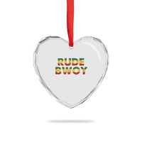 Rude Boy Heart Crystal Glass Ornament Jamaican Rasta Reggae Roots Gifts Jamaica - Wonder Print Shop