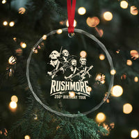 Rushmore 250th Birthday Tour Band Crystal Glass Ornament Presidents Rock Concert Historical Collages