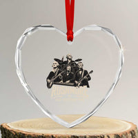 Rushmore 250th Birthday Tour Heart Crystal Glass Ornament Funny Presidents Rockstar Music