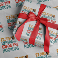 RV Camping Caravan Motorhome Wrapping Paper Roll Just Here For The Hookups - Wonder Print Shop