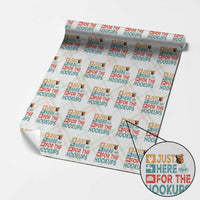 RV Camping Caravan Motorhome Wrapping Paper Roll Just Here For The Hookups - Wonder Print Shop