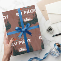 RV Pilot Camping Wrapping Paper Roll Retro Motorhome Travel Vacation Gift - Wonder Print Shop
