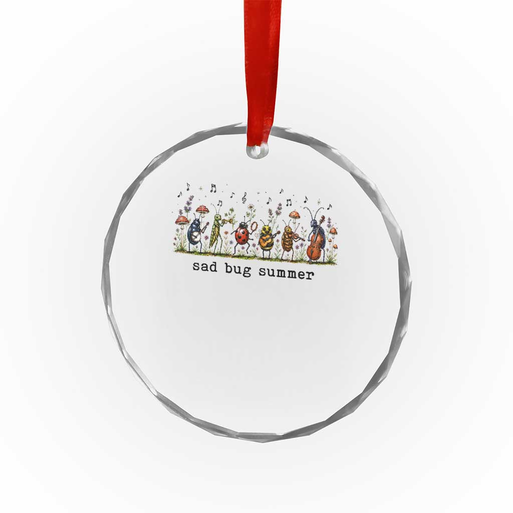 Sad Bug Summer Funny Insect Inspired Indie Aesthetic Crystal Glass Ornament Folk Pop Music Bugs Lover