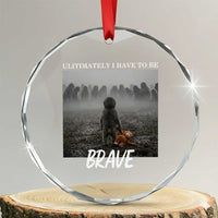 Sad Punch Monkey Crystal Glass Ornament Ultimately I Have To Be Brave