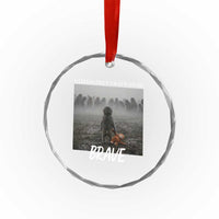 Sad Punch Monkey Crystal Glass Ornament Ultimately I Have To Be Brave