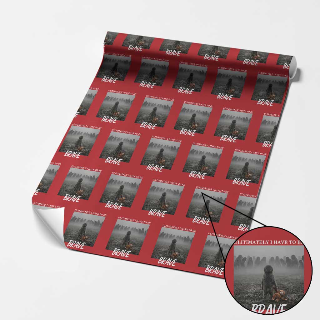 Sad Punch Monkey Wrapping Paper Roll Ultimately I Have To Be Brave