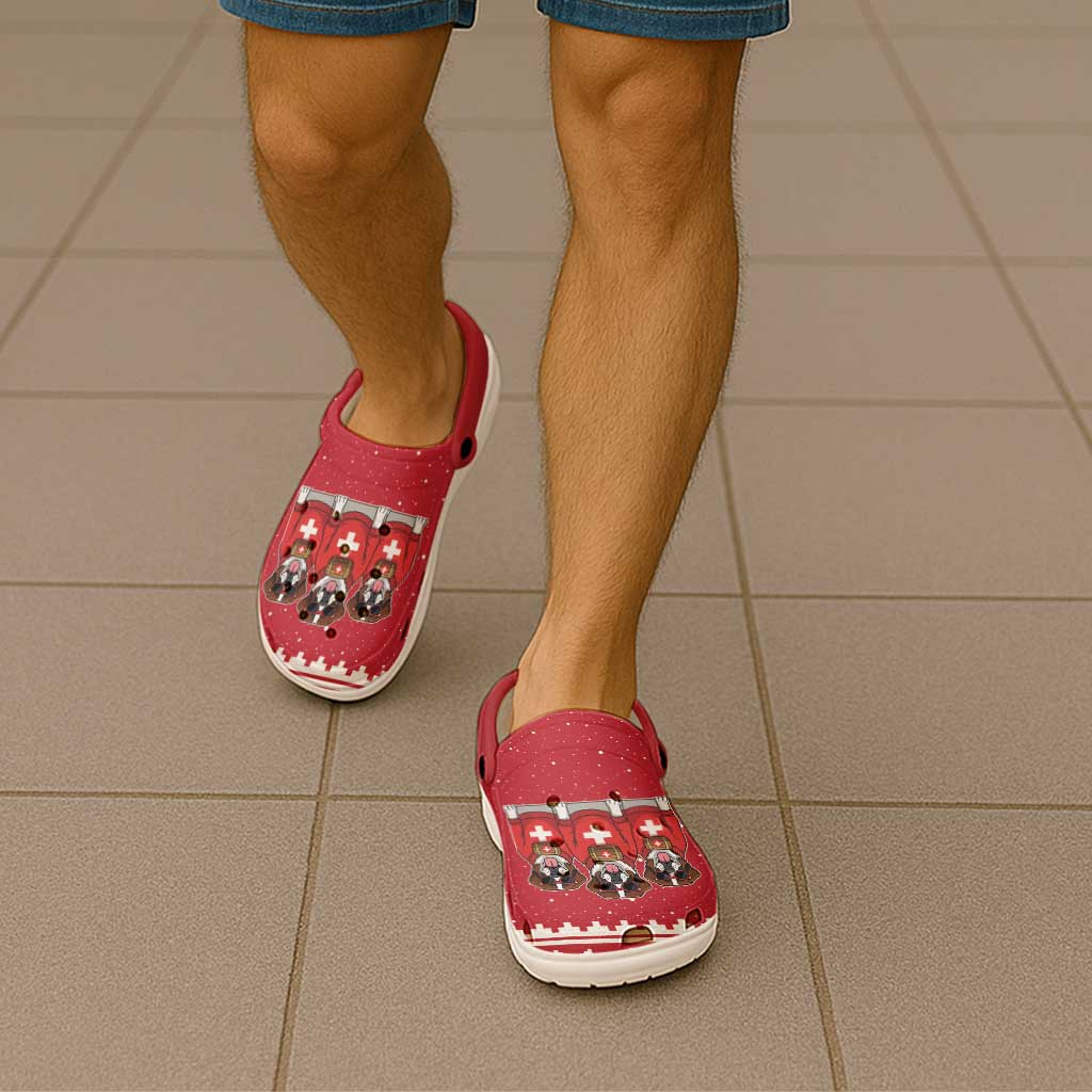 Saint Bernard Dog Switzerland Christmas Clogs Shoes - Wonder Print Shop