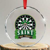 Saint Hat Tricks Crystal Glass Ornament St Patricks Day Dart Thrower Gift