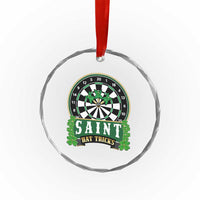 Saint Hat Tricks Crystal Glass Ornament St Patricks Day Dart Thrower Gift