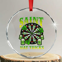 Saint Hat Tricks St Patricks Day Crystal Glass Ornament Darts Player Gift