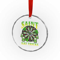 Saint Hat Tricks St Patricks Day Crystal Glass Ornament Darts Player Gift