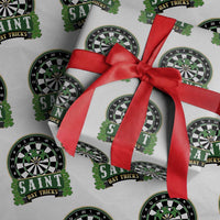 Saint Hat Tricks Wrapping Paper Roll St Patricks Day Dart Thrower Gift