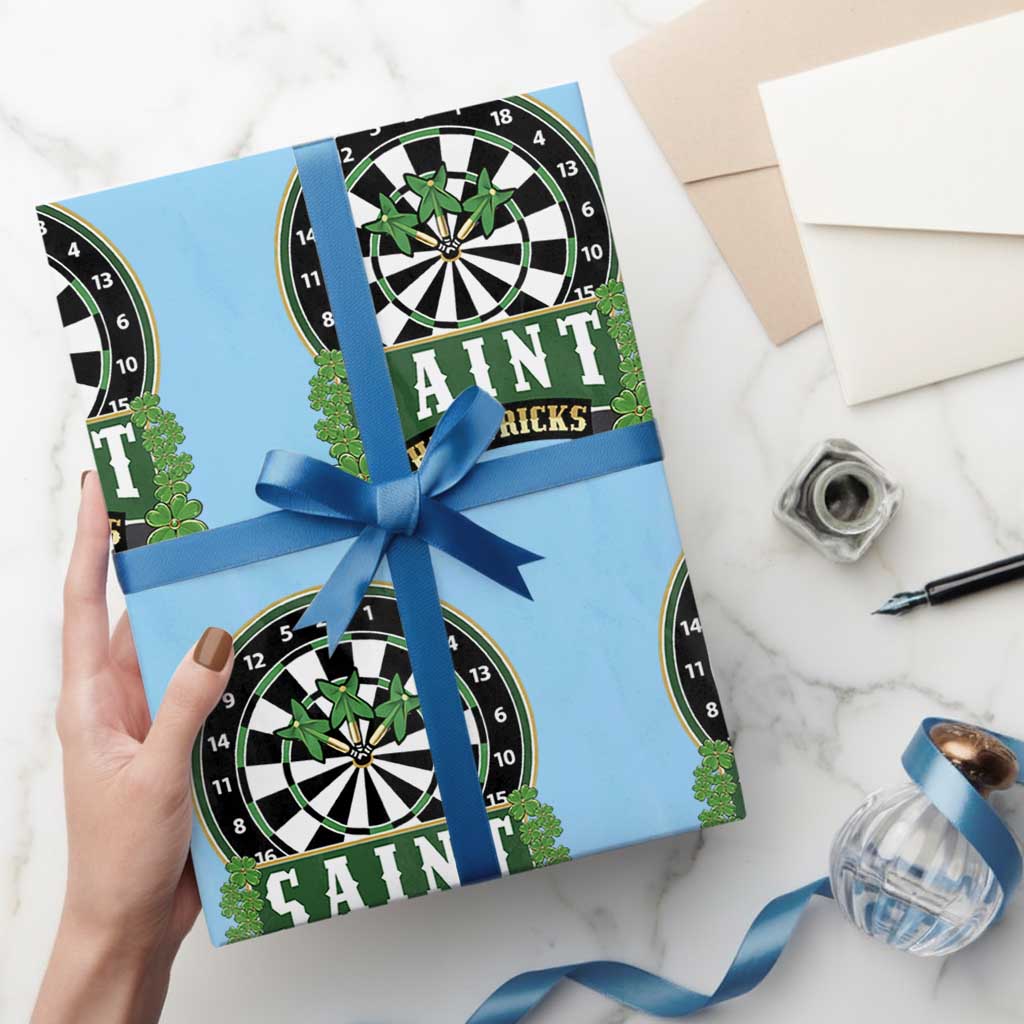 Saint Hat Tricks Wrapping Paper Roll St Patricks Day Dart Thrower Gift