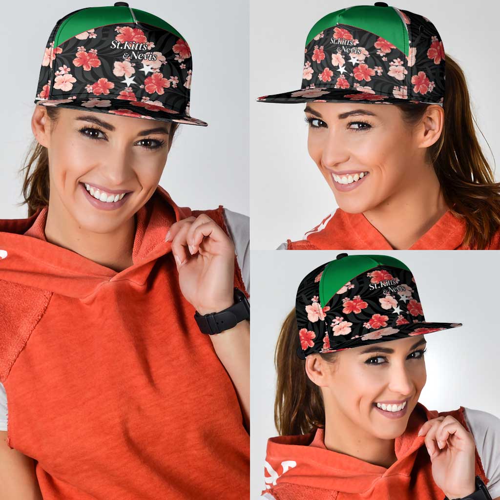 Saint Kitts and Nevis Cricket Snapback Cap 2025 Go Patriots Tropical Style - Wonder Print Shop