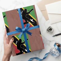 Saint Kitts and Nevis Cricket Wrapping Paper Roll Retro Vintage Sport Kittitian Flag West Indies Cricket Fan