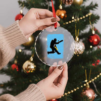 Saint Lucia Cricket Crystal Glass Ornament Retro Vintage Sport Saint Lucian Flag West Indies Cricket Fan