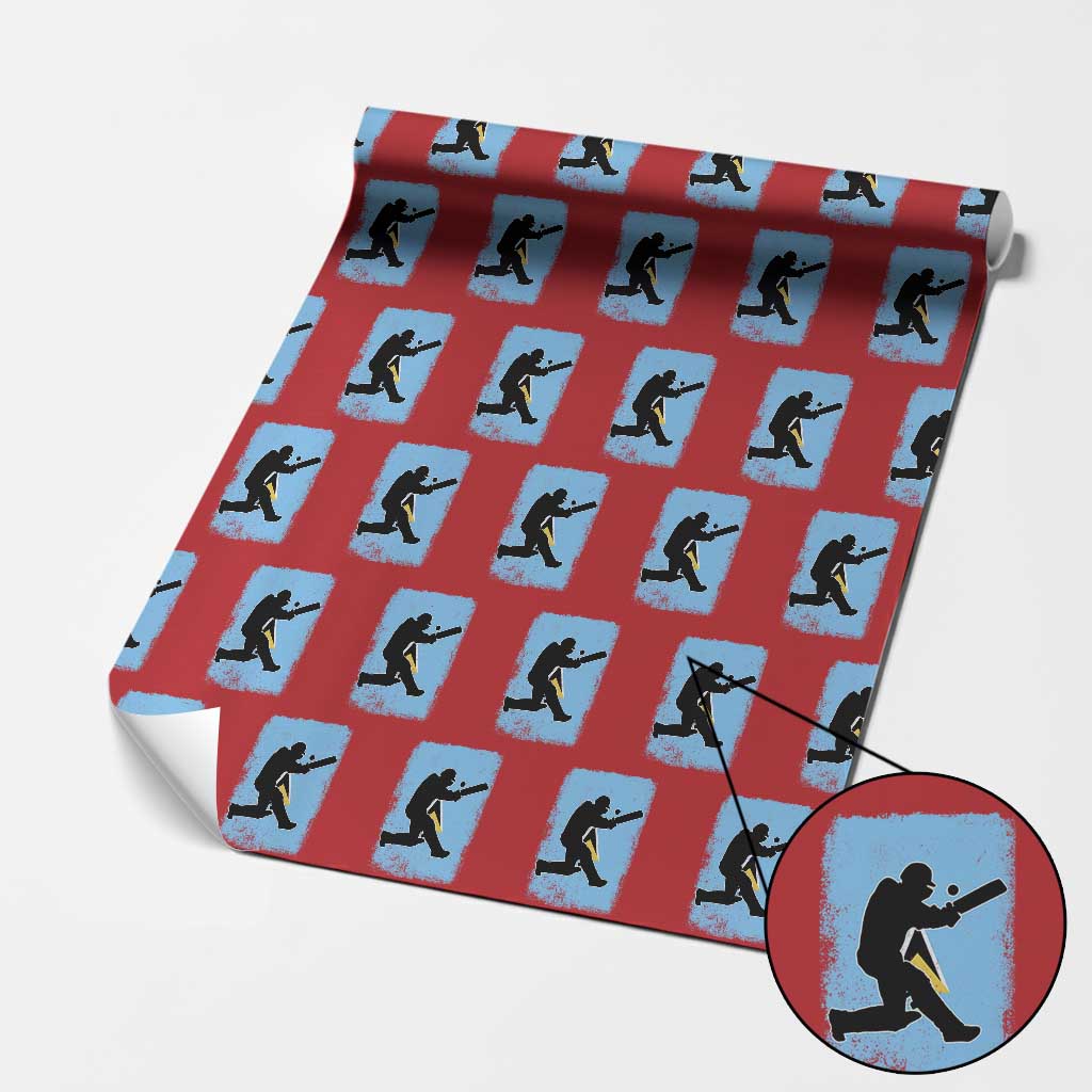Saint Lucia Cricket Wrapping Paper Roll Retro Vintage Sport Saint Lucian Flag West Indies Cricket Fan
