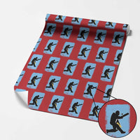Saint Lucia Cricket Wrapping Paper Roll Retro Vintage Sport Saint Lucian Flag West Indies Cricket Fan