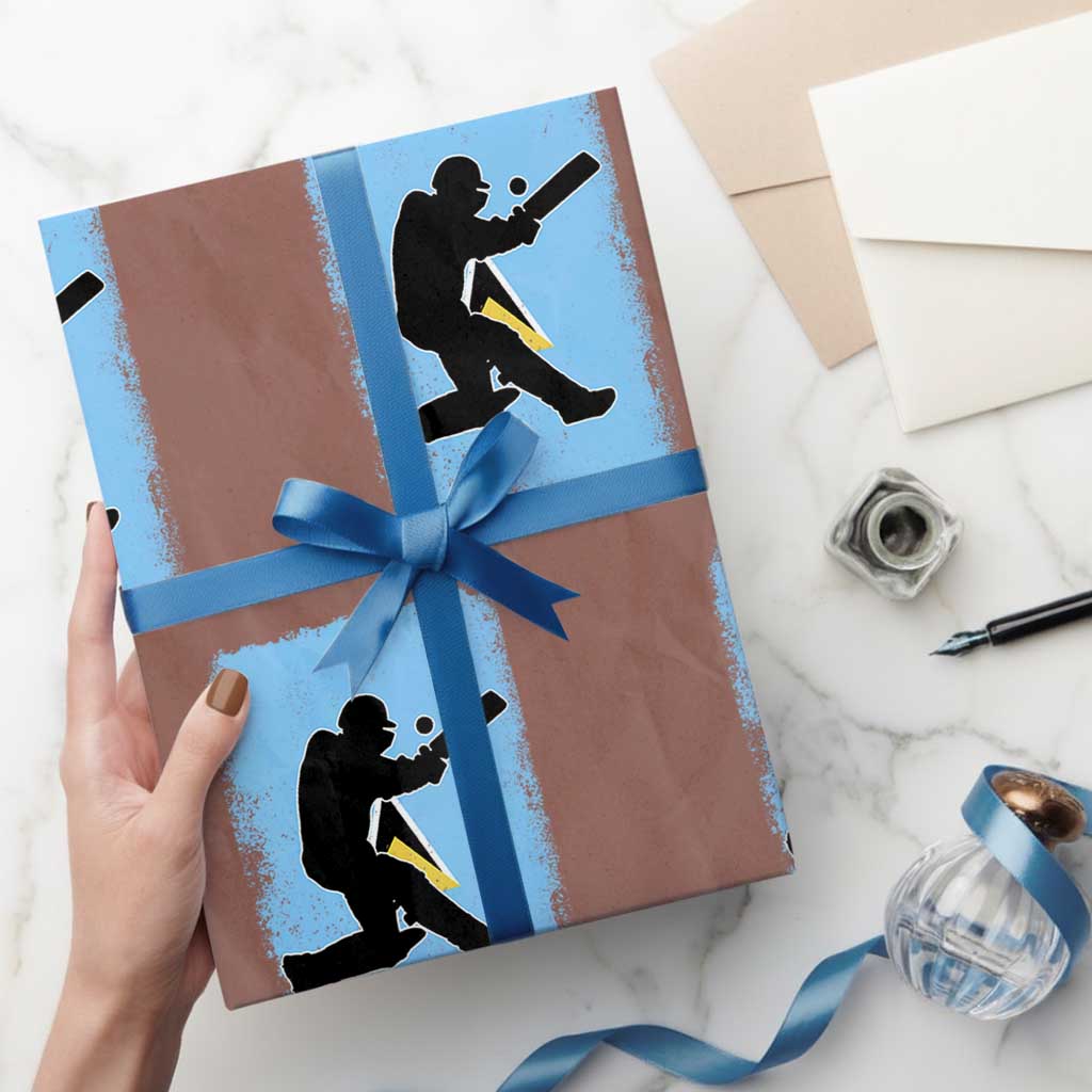 Saint Lucia Cricket Wrapping Paper Roll Retro Vintage Sport Saint Lucian Flag West Indies Cricket Fan