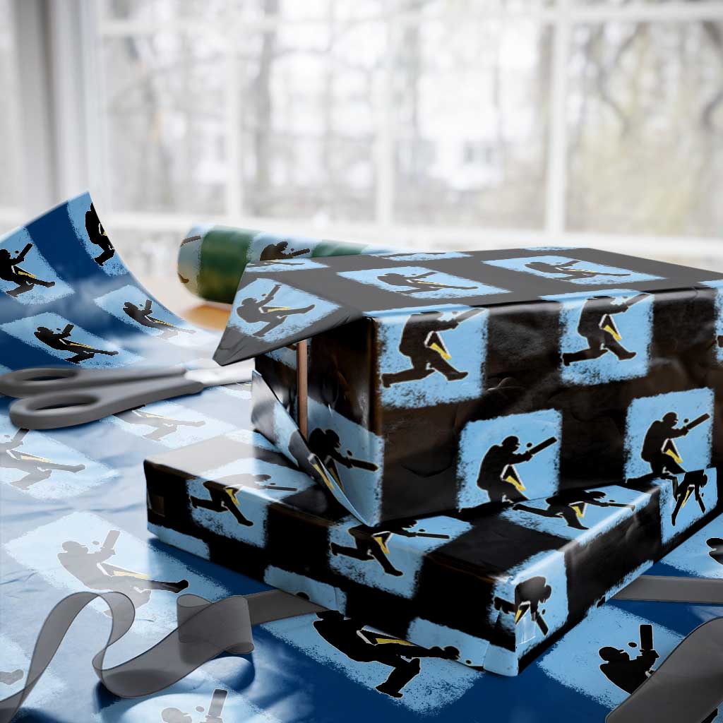 Saint Lucia Cricket Wrapping Paper Roll Retro Vintage Sport Saint Lucian Flag West Indies Cricket Fan