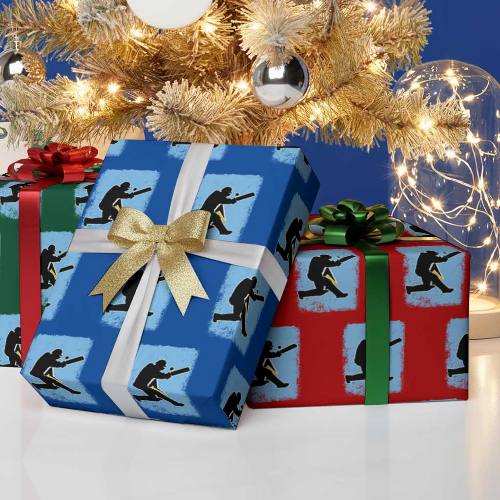 Saint Lucia Cricket Wrapping Paper Roll Retro Vintage Sport Saint Lucian Flag West Indies Cricket Fan