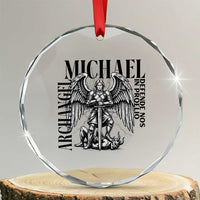Saint Michael Archangel Defende Nos In Proelio Crystal Glass Ornament Christian Faith Gift