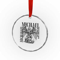 Saint Michael Archangel Defende Nos In Proelio Crystal Glass Ornament Christian Faith Gift