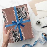 Saint Michael Defend Us In Battle Wrapping Paper Roll Catholic Protection Gift