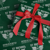 Saint Michael Defend Us In Battle Wrapping Paper Roll Christian Faith Gift