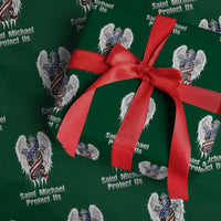 Saint Michael Protect Us American Christian Heritage Wrapping Paper Roll Catholic Faith Gift