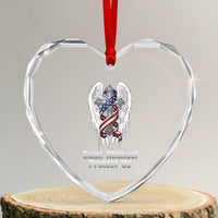 Saint Michael Protect Us American Christian Heritage Heart Crystal Glass Ornament Catholic Faith Gift
