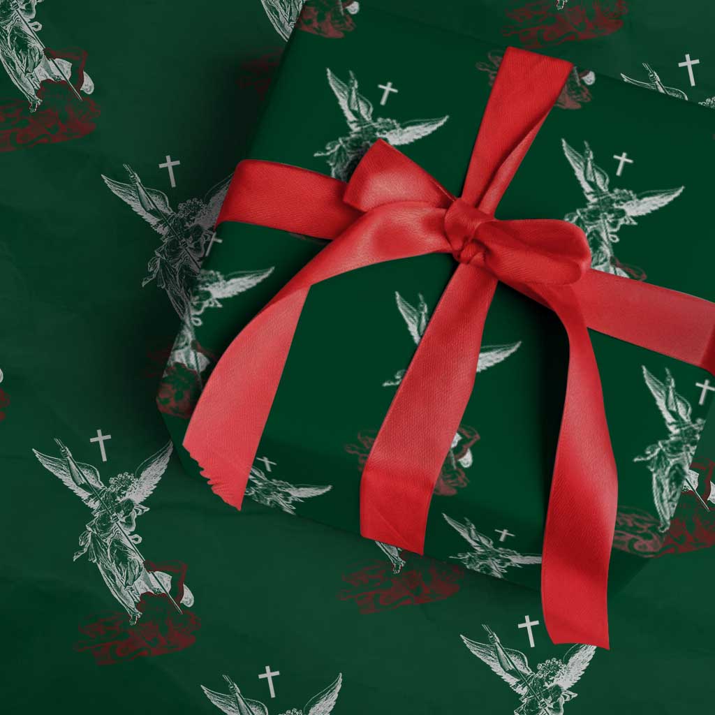 Saint Michael The Archangel Defeating Satan Wrapping Paper Roll