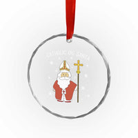 Saint Nicholas Catholic Christmas Crystal Glass Ornament - Wonder Print Shop