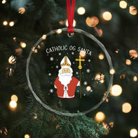 Saint Nicholas Catholic Christmas Crystal Glass Ornament - Wonder Print Shop