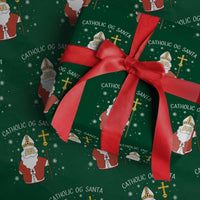 Saint Nicholas Catholic Christmas Wrapping Paper Roll - Wonder Print Shop