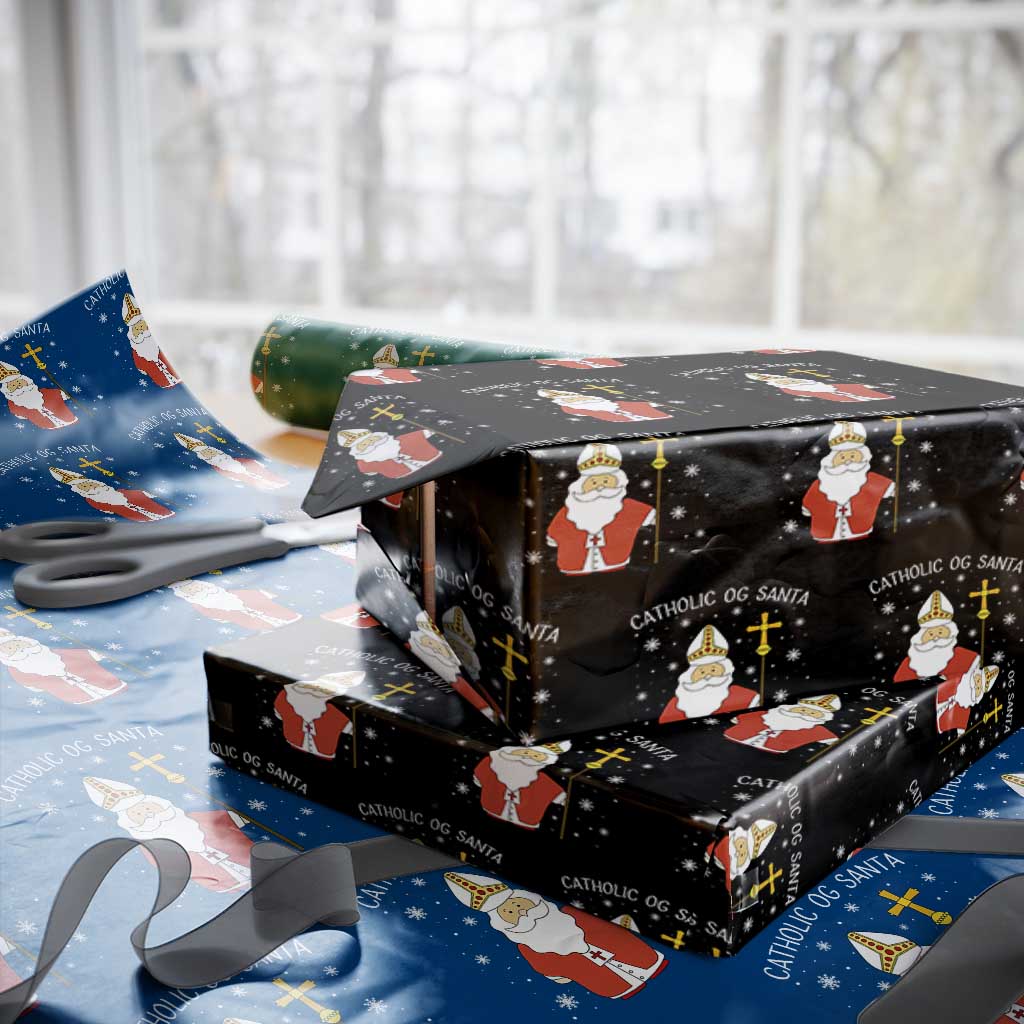 Saint Nicholas Catholic Christmas Wrapping Paper Roll - Wonder Print Shop